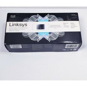 Cisco Linksys SE1500 5-Port Ethernet Switch & Power Adapter